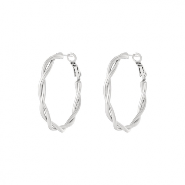 Earrings, TWIST Silver