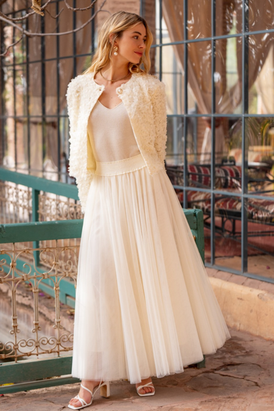 Tulle Skirt, PARIS FRILL Ecru