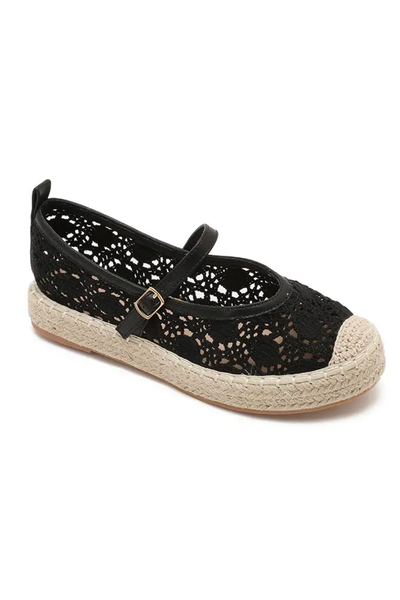 Espadrilles, LACE Black