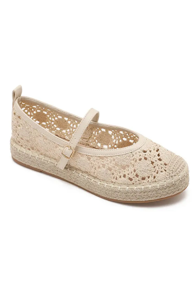 Espadrilles, LACE Beige