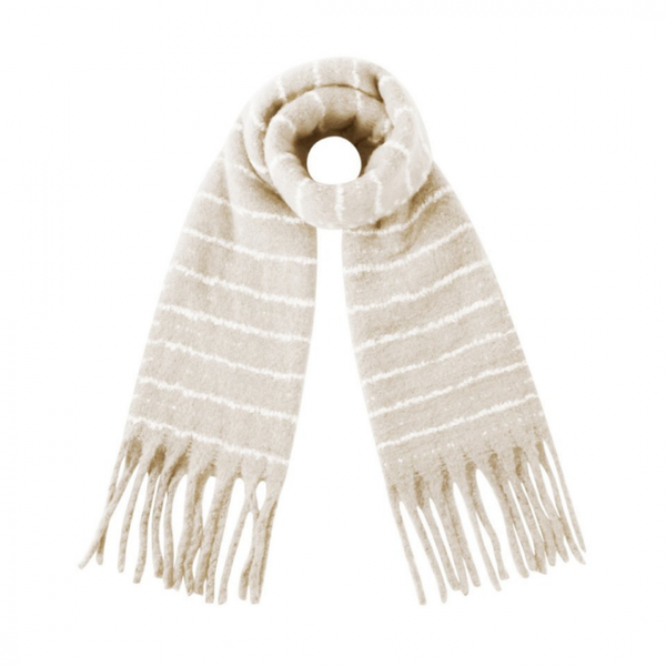 Scarf, SOFT STRIPE Light Sand