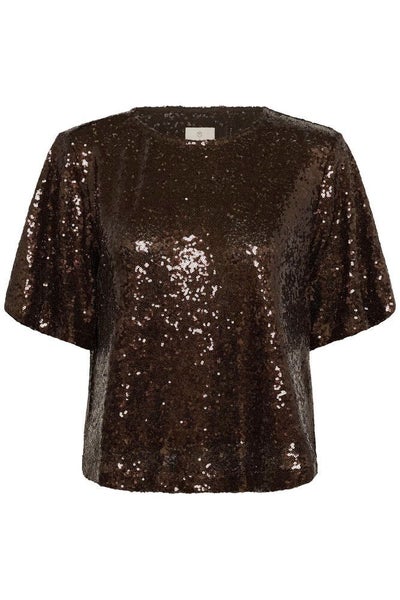 Sequin Blouse, MIRANDA Brown