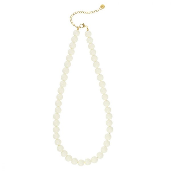 Necklace, BEADED Cream