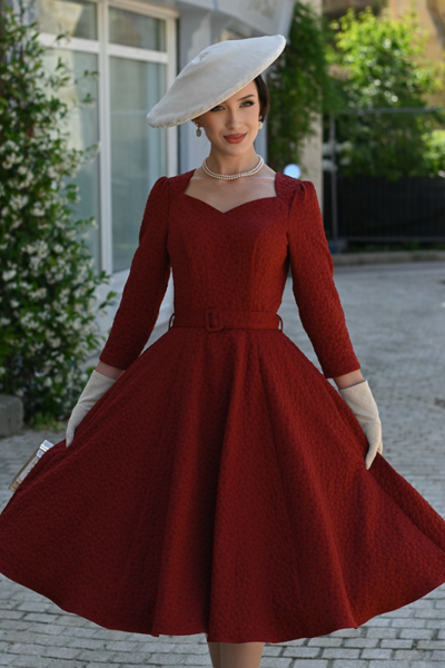 Swing Dress, MAPLE MAROON (5502)