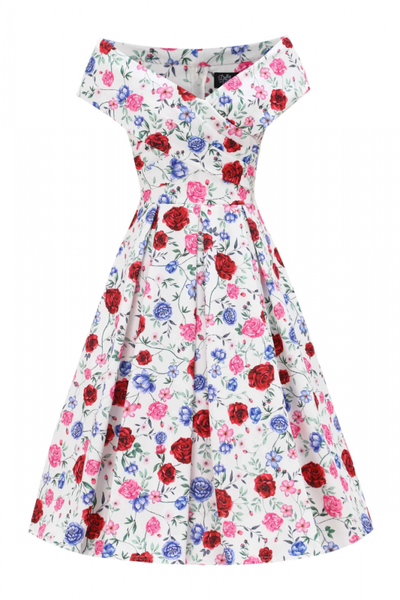 Swing Dress, BEVERLY Roses (952)