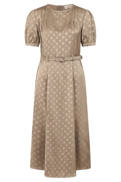 Dress, IRIS Polka 30s Light Olive (17080)