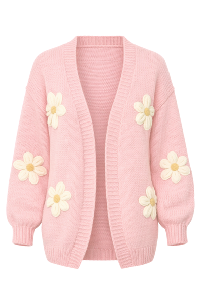 Cardigan, DAISIES Pink