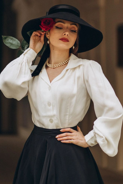 Blouse, SEAMSTRESS OF BLOOMSBURY Poppy Ivory