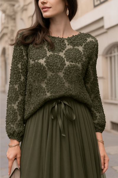 Blouse, ROSETTE Khaki