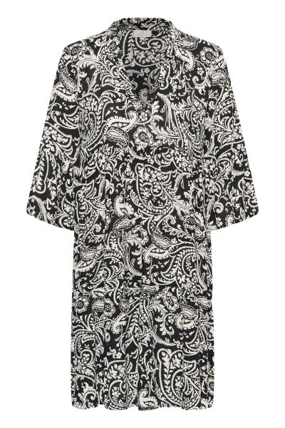 Dress, KAFFE Ellen Amber Black Paisley
