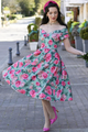 Swing Dress, LILY 50s Pink Peony (873)