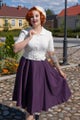 Swing Skirt, DI DI Aubergine (2278)