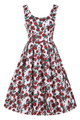 Swing Dress, AMANDA Red Roses (950)