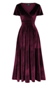 Maxi Dress, LYRA Velvet Burgundy