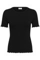 Ribbed T-shirt, OLALIA Black