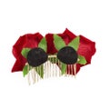 Hair Flower, RED ROSES