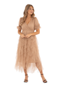 Tulle Dress, Capri Collection CLARA Latte
