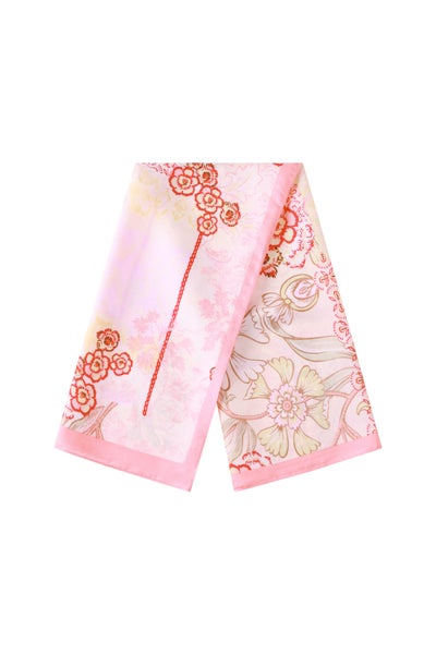 Scarf, FLOWERS Pink