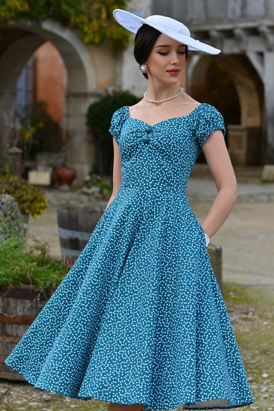 Swing Dress, LILA POLKADOT (901)