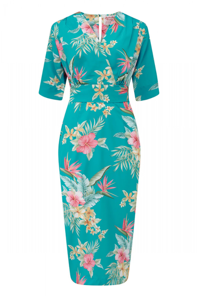 Pencil Dress, ROCK'N ROMANCE Evelyn Honolulu Teal