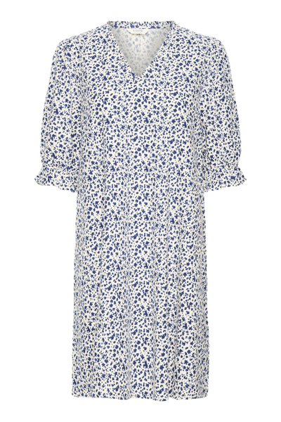 Linen Dress, FALAKKA Wide Blue Flower