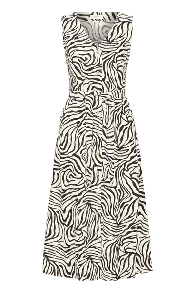 Linen Dress, Falakka Button Zepra