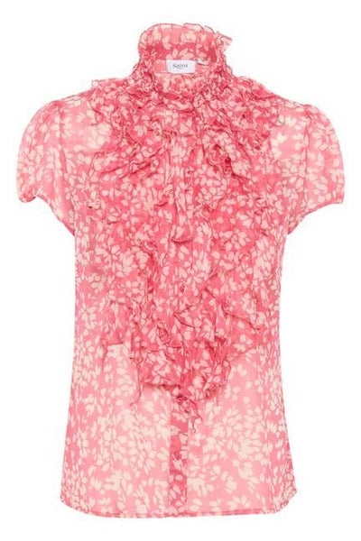 Ruffle Blouse, LILJA Fruit Dove Bloom