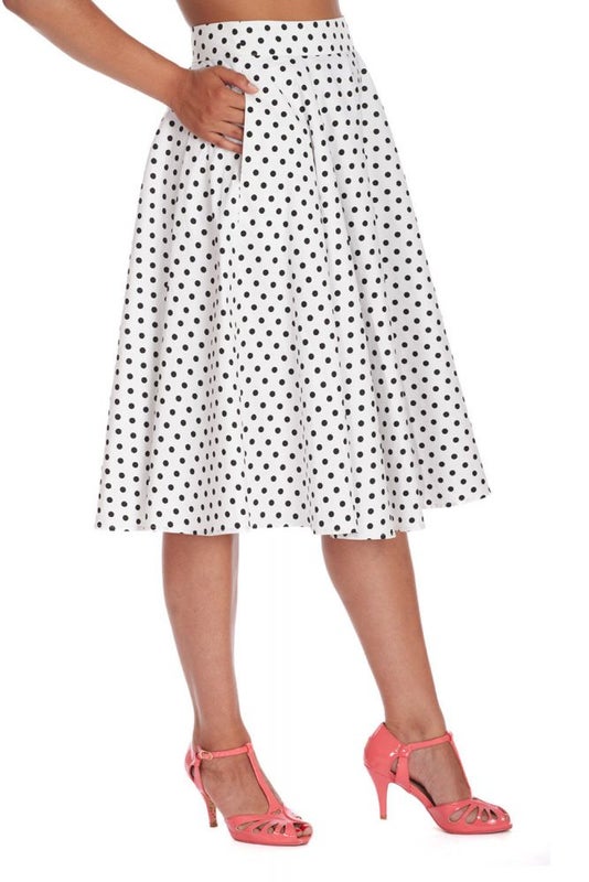 Swing Skirt, DOTTY White (25567)