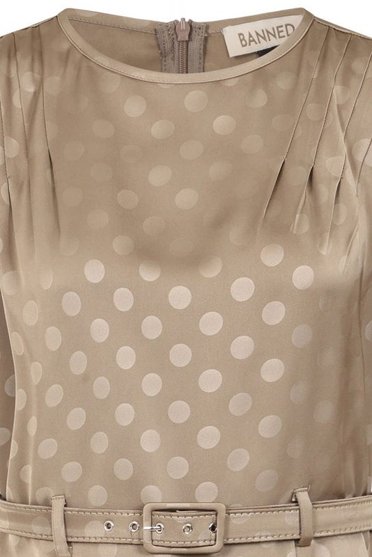 Dress, IRIS Polka 30s Light Olive (17080)