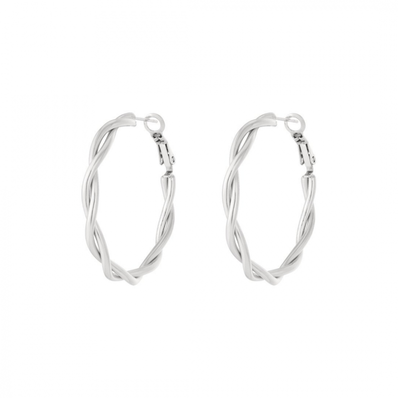 Earrings, TWIST Silver
