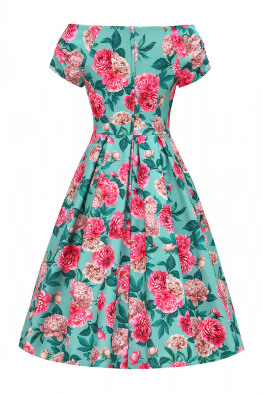 Swing Dress, LILY 50s Pink Peony (873)
