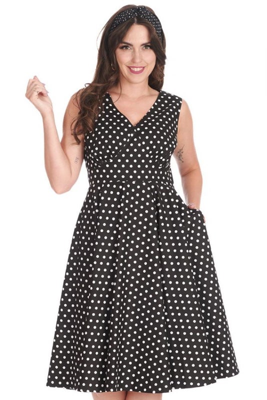 Swing Dress, SUMMER OF SPOTS Black (16931)