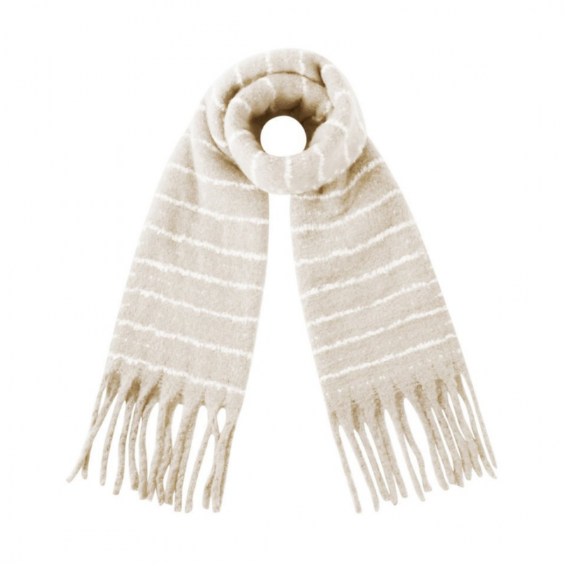 Scarf, SOFT STRIPE Light Sand