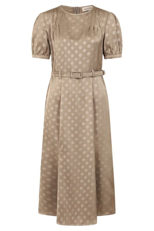 Dress, IRIS Polka 30s Light Olive (17080)