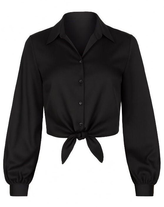Blouse, SUAVE Satin Black (14080)