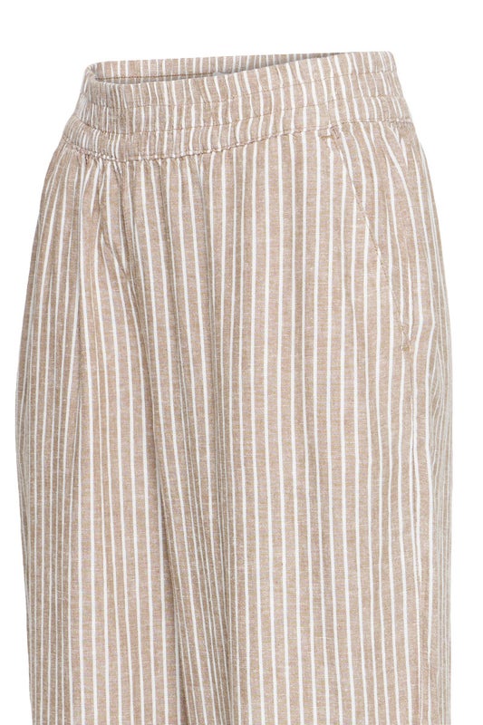 Linen Pants, FALAKKA Crop Woodsmoke Stripe
