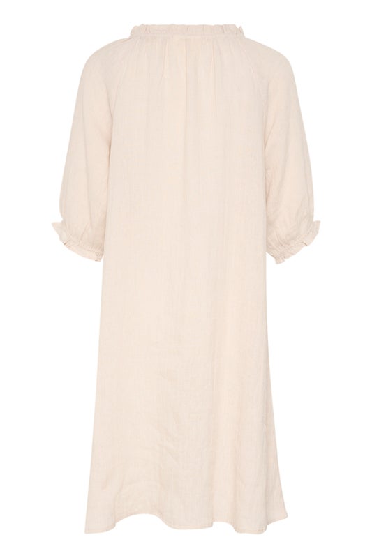 Linen Dress, Cream Bellis Sand