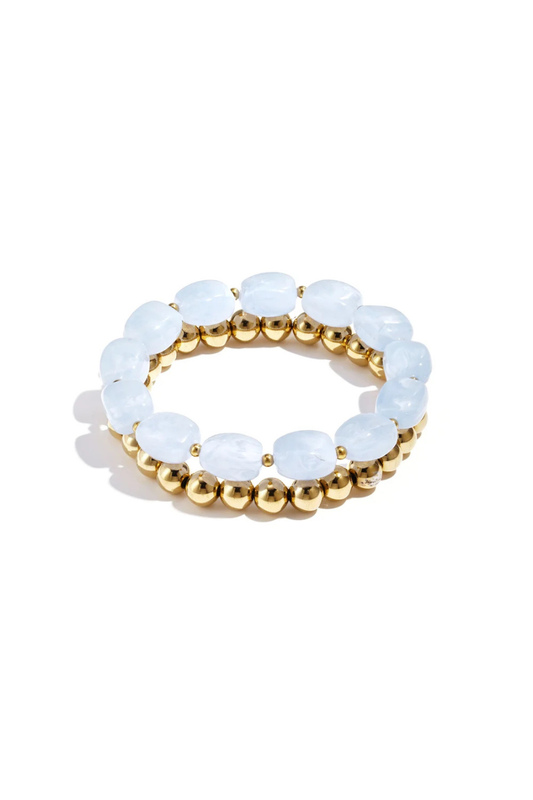 Bracelet, BEADS Light Blue