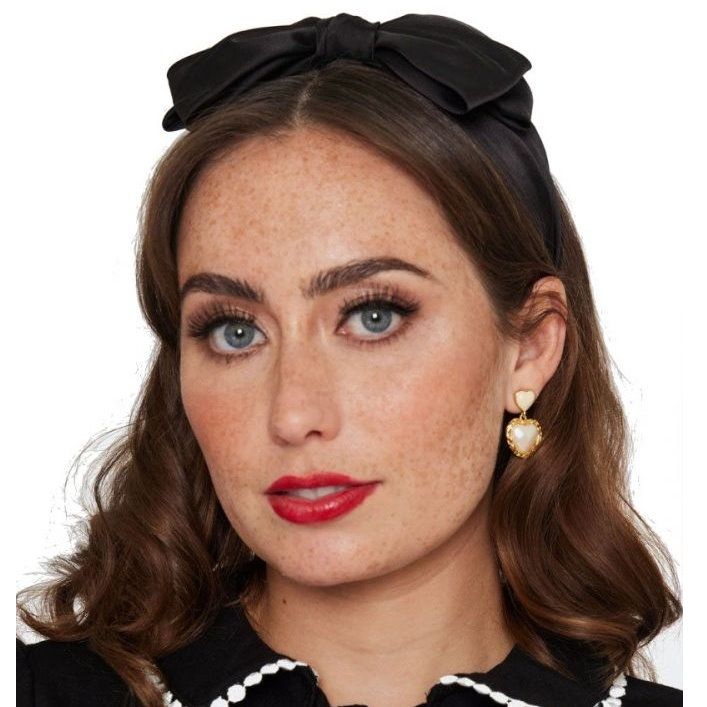 Hair Band, SATIN BOW Black
